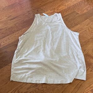 open back tank top color desert heather size small